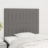 VidaXL Headboards 2 Pcs Dark Grey 100x5x78-88 Cm Fabric 3116561