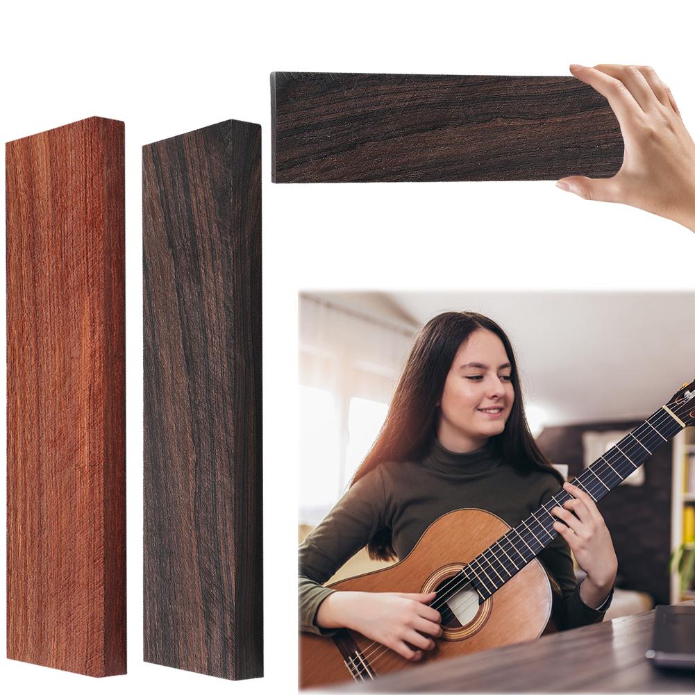 Guitar Bridge Wood DIY Instrument Handle Wood Wear Resist Black Ebony Wood Guitar Bridge Guitar Accessories Raw Materials