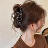 Fashion Leopard Mobius Strip Shape Hair Claw Clip For Women Large Size Barrettes Musical Note Hairpin Ponytail Hair Accessories