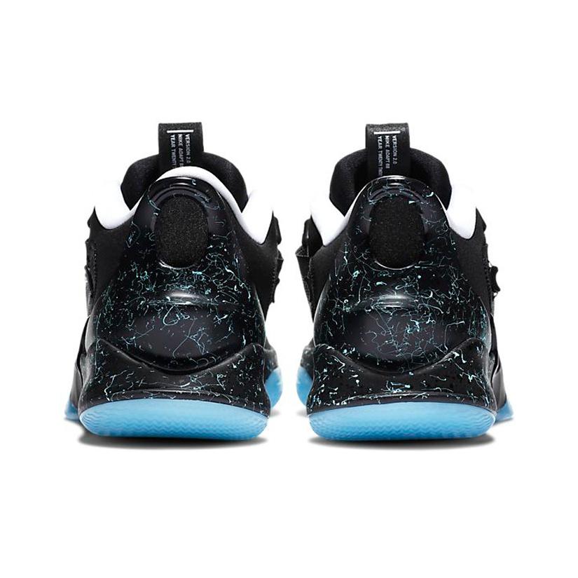 Nike Adapt Bb 2.0 Gc Low Top Basketballschuhe Herren Sneaker Schwarz Weiß Blau CV2442-002