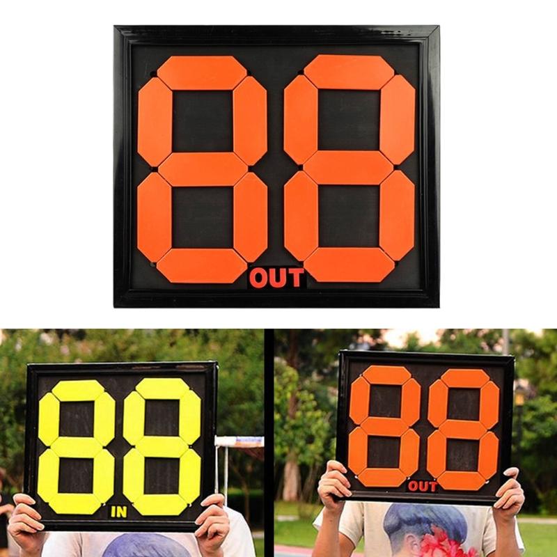 Football Soccer Substitution Board Double Side Display Manual Substitution Board Outdoor Sports Accessories Enduring