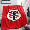 1 Stück Stade Toulousain Aufdruck Flanelldecke, Hohe Qualität, Bequem für alle Jahreszeiten, Heimdekoration, Wärme und Komfort, Perfekt für Weihnachtsgeschenke178