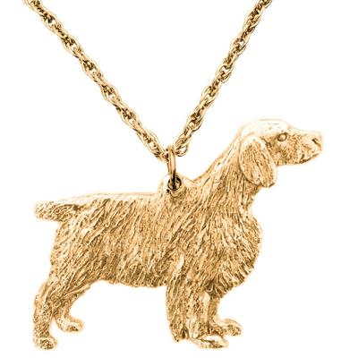 Welsh Springer Spaniel, British-made Art Dog Pendant Necklace Collection