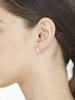 Geigerjewelry Flower One-Touch Earrings Gisvee024 (Silver 925 Pin)