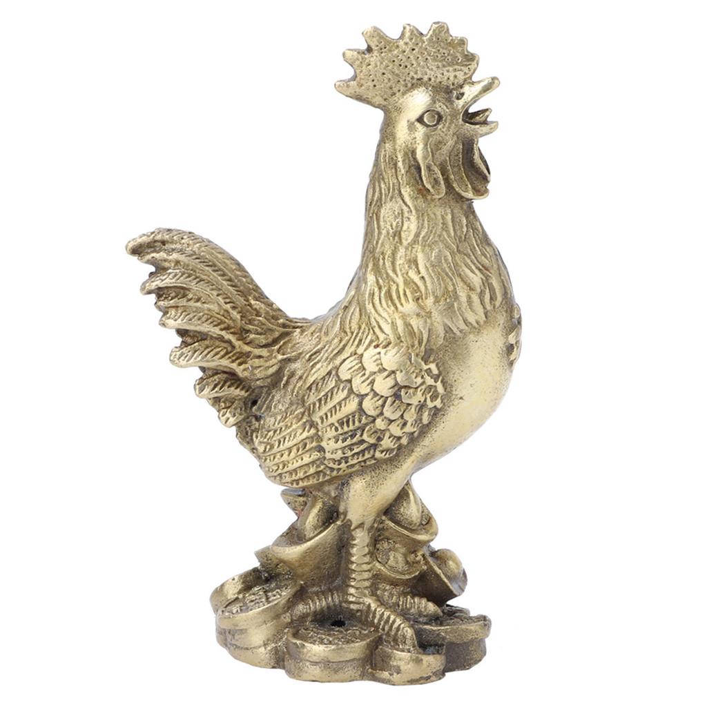 Best Pure Brass Rooster Chicken Symbol of Luck and Wealth In Geomantic Omen