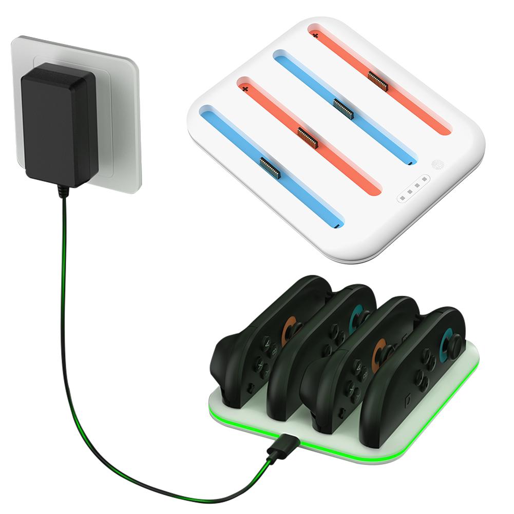 Controller Charger Dock for Nintendo Switch 2 Joycons Charging Stand Station for 4 Joy-Con with LED Indicator &Safety Protection