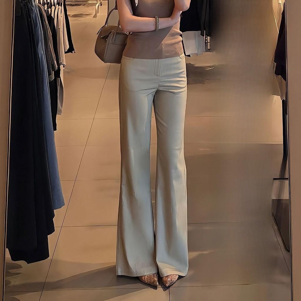 Casual Womens Khaki Wide Leg Pants With High Waist For Spring 2025