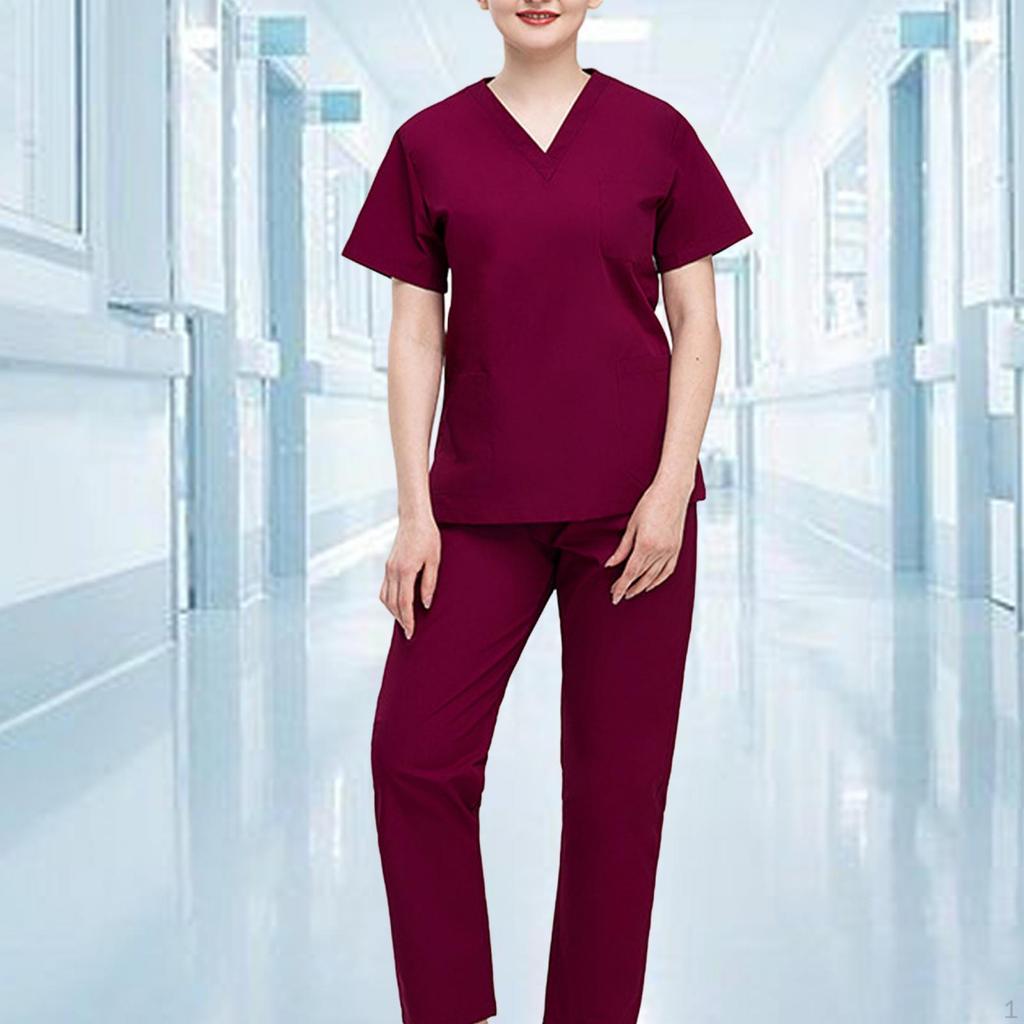 Nursing Scrubs of Uniform Set Suit Part And Panties for