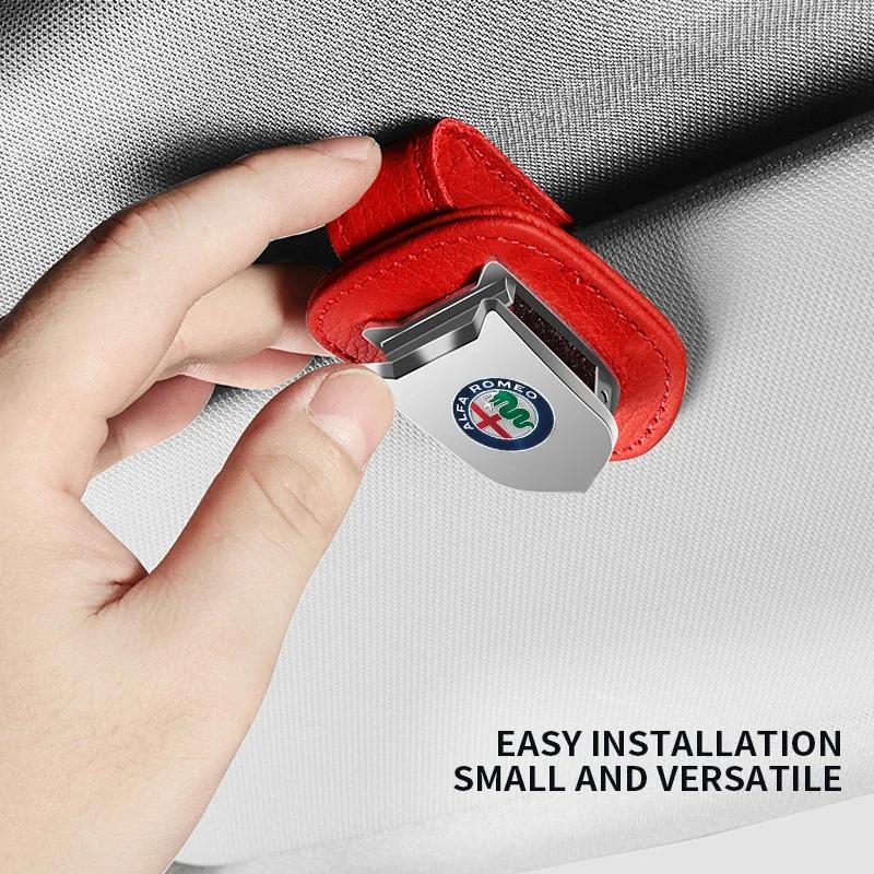 Car Sticker For Alfa Romeo 159 147 Car Glasses Clip Sun Visor Sunglasses Holder Storage Clip For Alfa Romeo Giulia Giulietta 156QX1