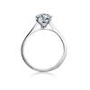 Straight Arm Love Cup Four-Claw Mozzarella Ring Women'S Strap Inlaid S925 Silver 1 Carat Moissanite Ring
