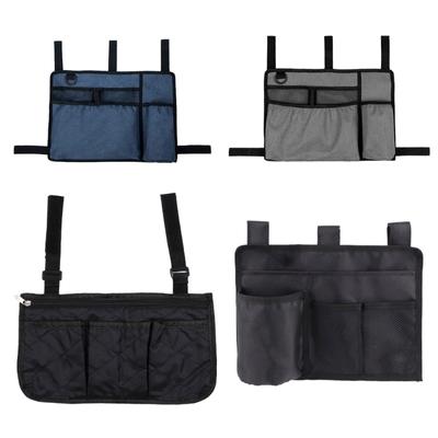 Multipurpose Wheelchair Armrest Storage Bag for Seniors and Disabled Waterproof for Effortless Storage Management
