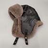 Women'S Retro Pilot Hat - Thick Plush Ear Cushions, Warm Winter Cycling & Snowboarding with Fur-Lined Ears, BrownRed/ - Cold Weather