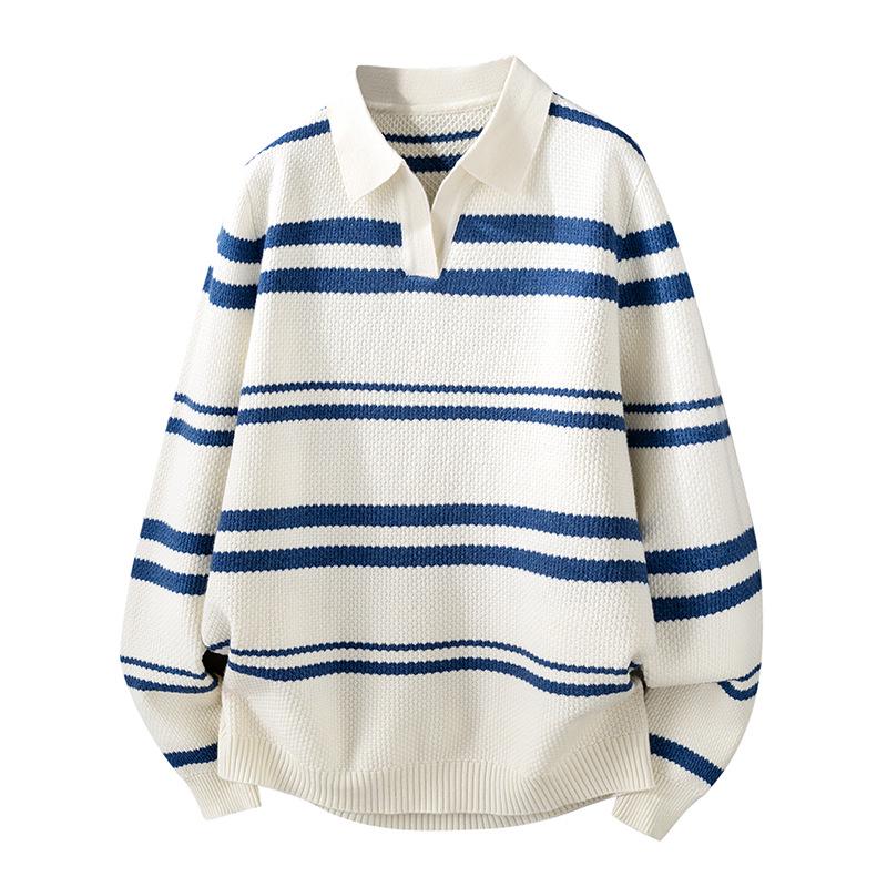 2025 Autumn/Winter Henley Collar Men's Knit Base Layer Sweater