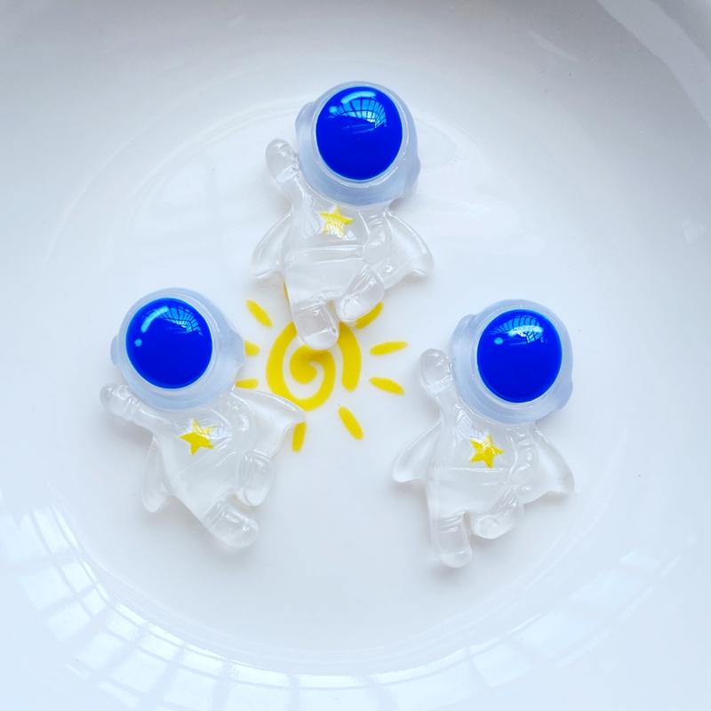10Pcs New Cute Mini Transparent Space Series Resin Flatback Ornament Nail Jewelry Making Hairwear Accessories