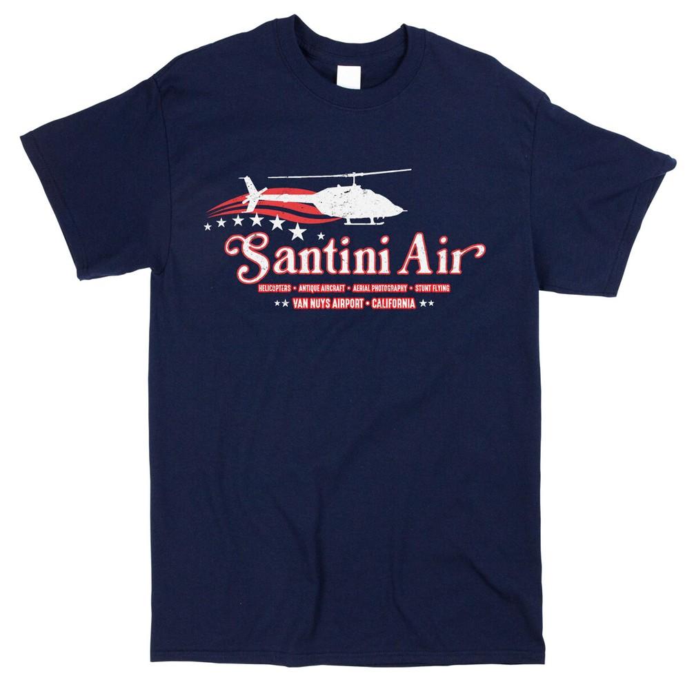 Airwolf Inspired Santini Air T-shirt Retro Classic 80s TV Show Tee Helicopter XXL