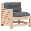 VidaXL Garden Sofa Armrest with Cushion, Seat with Backrest, Patio Terrace Backyard Outdoor Armchair, Wood 844920