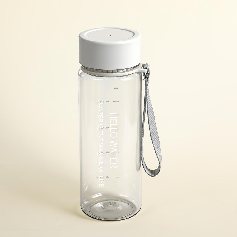 Water Bottle High Value Simple Transparent Plastic Water Cup with Tea Partition Leak-proof Sports Water Cup Student Portable Portable Cup