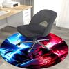1pc Anime Devil Design Round Carpet - Office Chair Mat, Non-Slip Rug for Home Decor, Living Room, Bedroom, Game Room