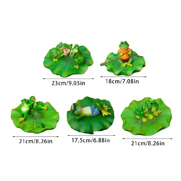 Countrysides Floating Leaf Frogs Decorations Green Outdoor Floating Ornaments House Swimming Pool Pond Decorations