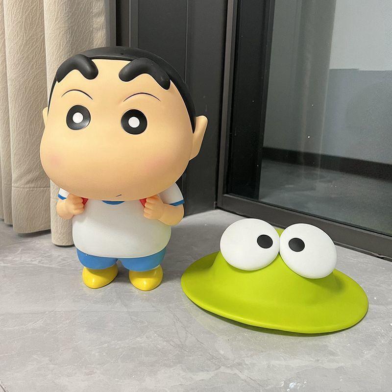 Crayon Shin-chan Cute Frog Cartoon Figurine - Healing Desktop Ornament & Birthday Gift
