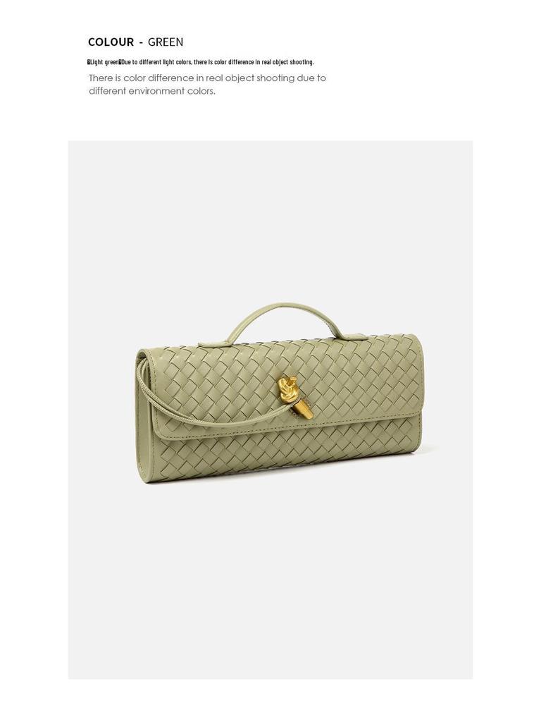 2025 Autumn/Winter High-End Crossbody Woven Clutch: Versatile Evening Baguette Shoulder Bag