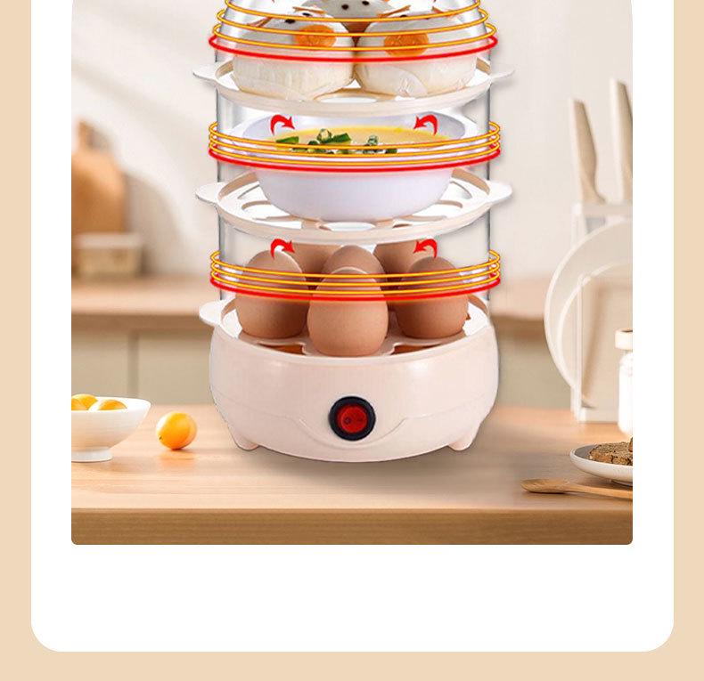 Multifunctional Mini Egg Steamer with Auto Power-Off