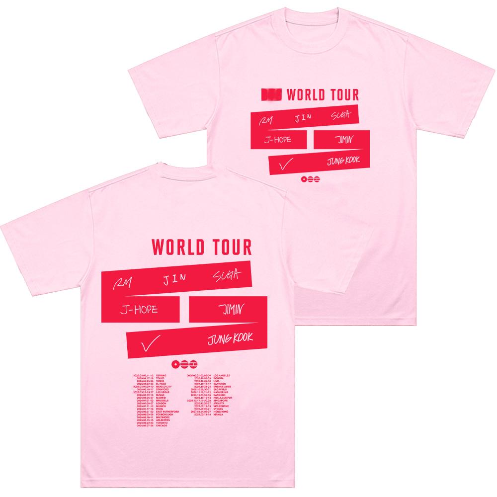 The 5th Album World Tour T Shirts 2026 New Y2k Fashion Cotton Tees Men Women Round Neck Short Sleeve Clothes