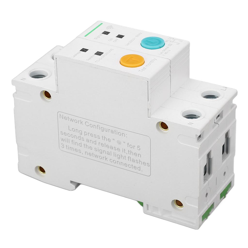 2P Miniature Circuit Breaker Smart WIFI Remote Control Breaker with 30mA Leakage Protection 230V 16A