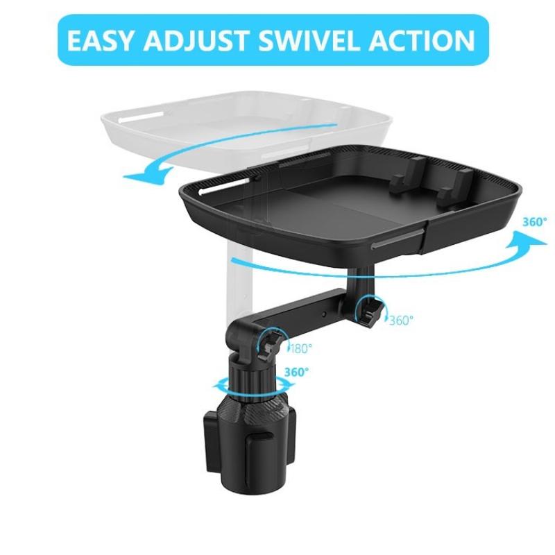 Universal Foldable Car Dining Plate with Cup Holder Phone Bracket Storage Tray Snacks Drinks Mobile Phone Car Food Tray