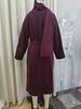 2024 Elegant Solid Woolen Belted Coat with Scarf for European and American Casual Street Fashion