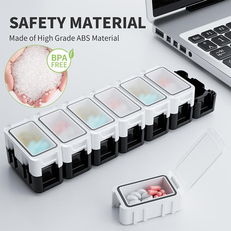 7 Days A Week 14 Compartments Pill Box Multifunctional Removable Random Combination Sealed Pill Organizer