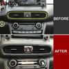 For Hyundai Kona Kauai Encino 2017-  Carbon Fiber Car Center Air Condition Vent Outlet Cover Trim Interior Accessories