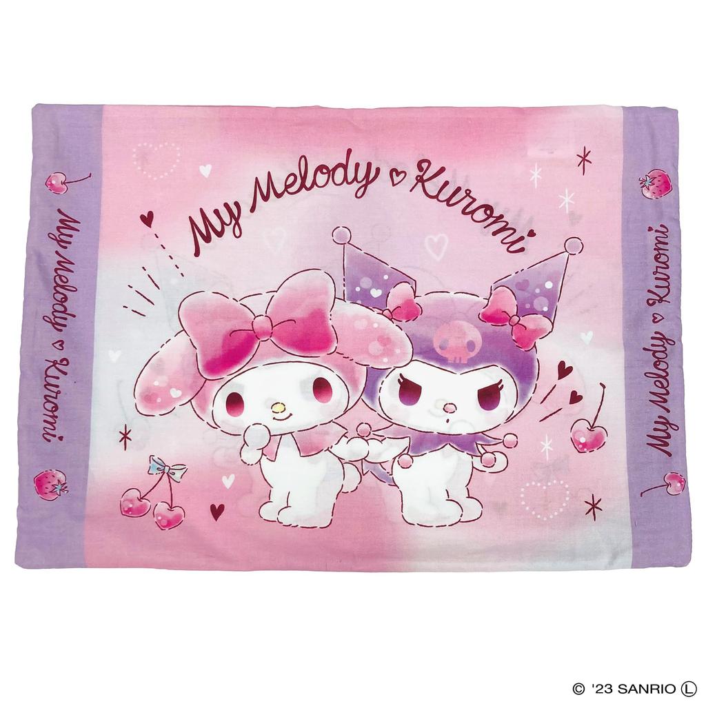 MORIPiLO Low My und Sanrio Süße Baumwolle Enthält Plüschfiguren-Kissen von Morishita Kinderkissen, Melody, Kuromi, Charaktere, Rosa, Ca.