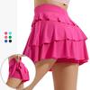 Tummy Control Women's Pleated Tennis Skirts 2 Pockets Sports Dance Skirt Female