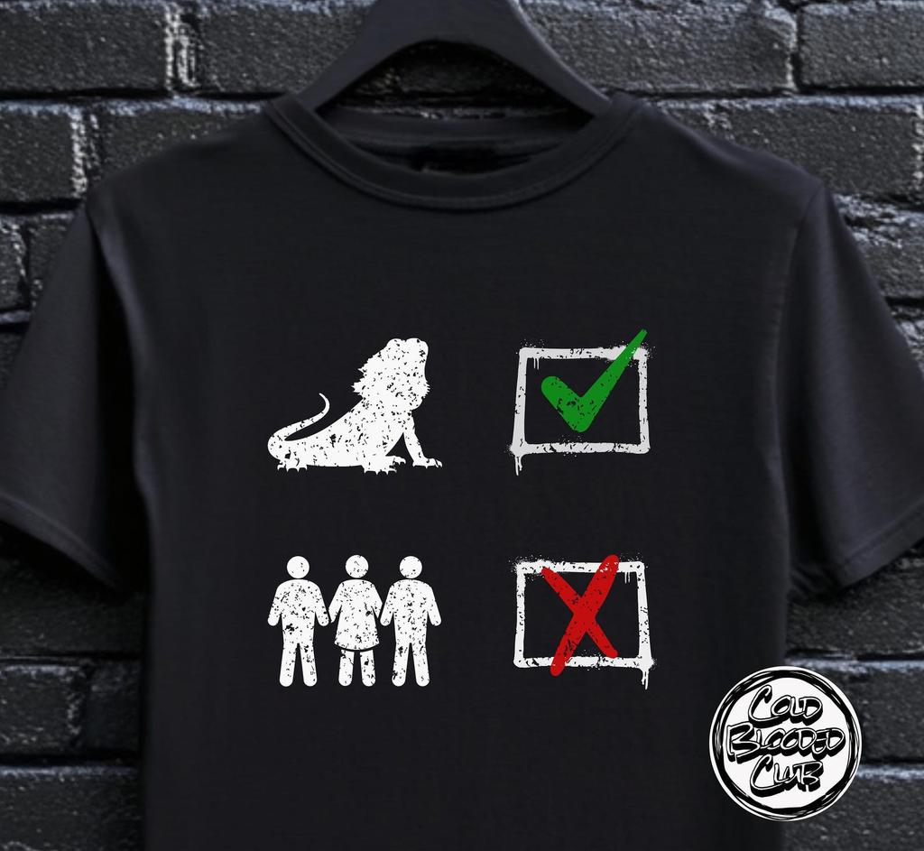 Funny Bearded Dragon Lover T-Shirt - Reptile Yes, People No - Herpetology Lizard Humor Tee for Introverts And The Antisocial