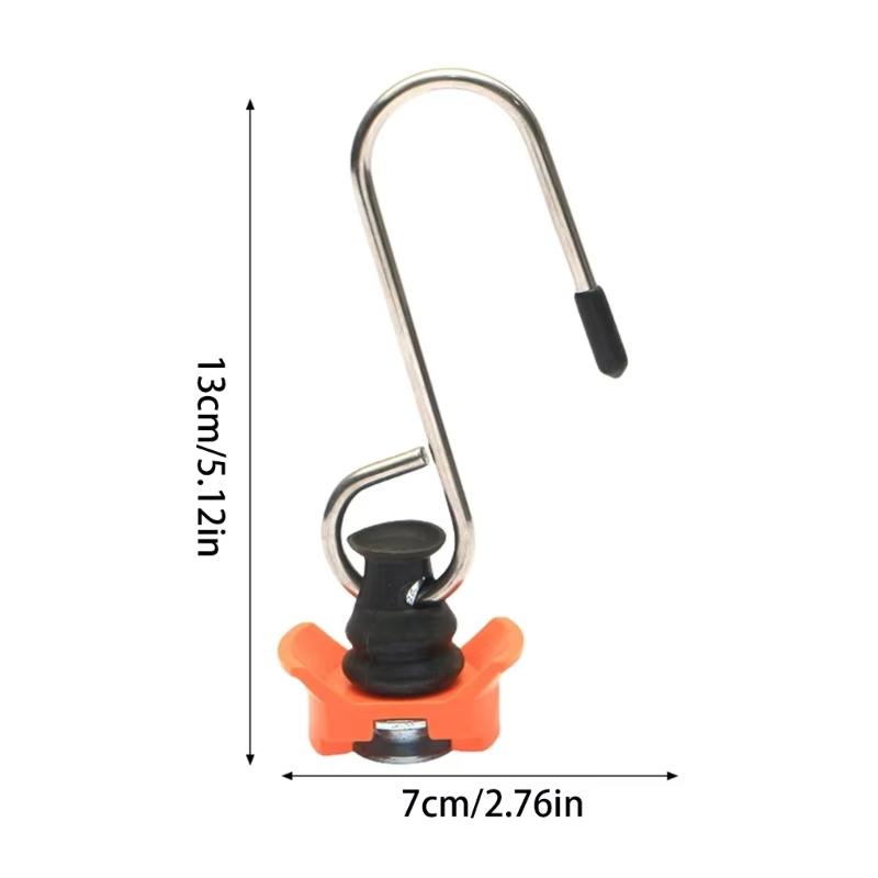 4pcs Universal Airline Rails Metal Hooks Heavy Duty Cargo Securing Accessories for Motorhomes Trucks Transportation