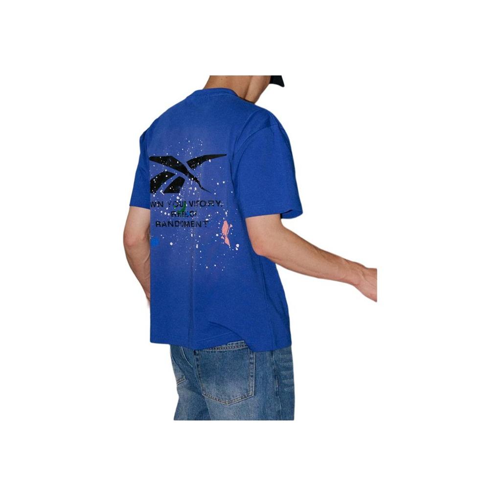 Reebok Crew Neck Pullover Short Sleeve T-Shirt Unisex Tops Royal-Blue 24SRL401UGBB