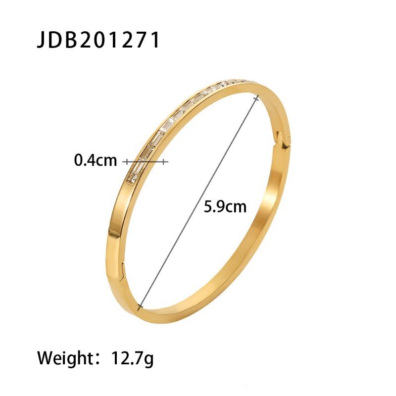 Summer Titanium Steel Bracelet - Fashionable and Versatile Stainless Steel Zirconia Set Bracelet with Retro Design Hand Ring