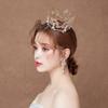 Baroque Bridal Tiara Crown Pearl Rhinestone Round Princess Crown Wedding Accessories Jewelry