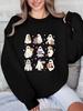 European Halloween Ghosts Reading Fleece-lined Sweatshirt