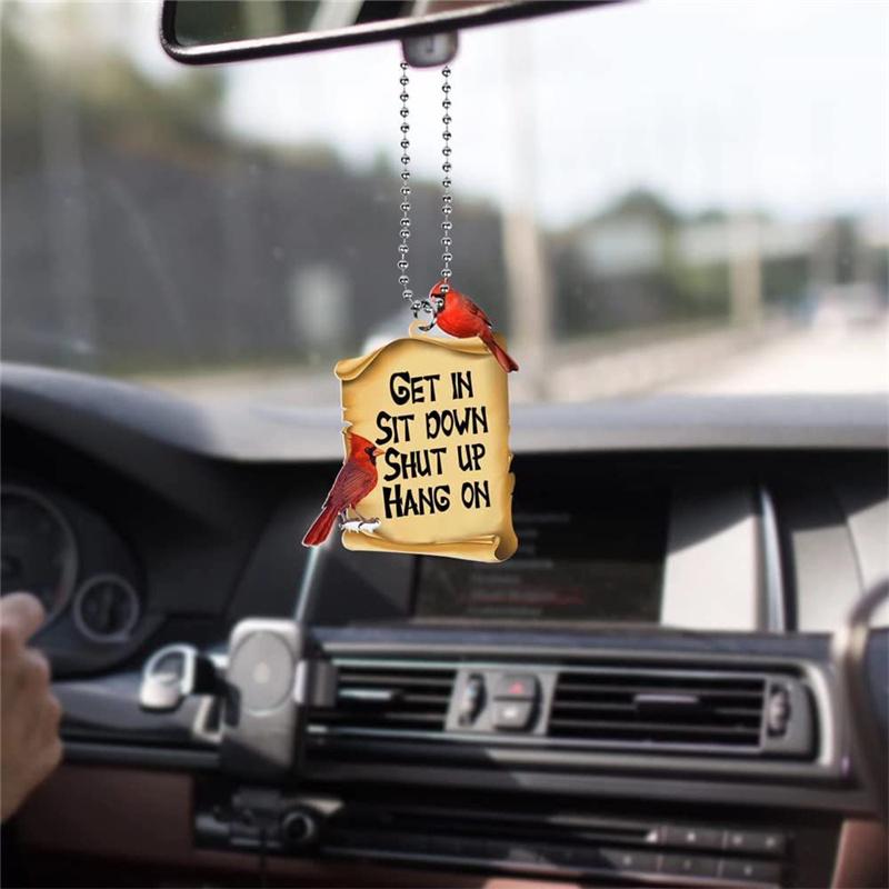 

Car Animal Pendant Acrylic Animal Shape Creative Rearview Mirror Hanging Keychain Decoration Ornament Car Accessories