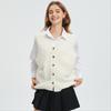 DIMANAF 2025 Winter Plus Size Autumn Women Sleeveless Vest Sweaters Knitting Buttons Oversize Casual Style Loose Sweater
