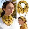1PC Neck Scarf Versatile Painted Pattern Gift Silk Scarf High-End Magnetic Closure Elegant Accessories French Style Multi-Color