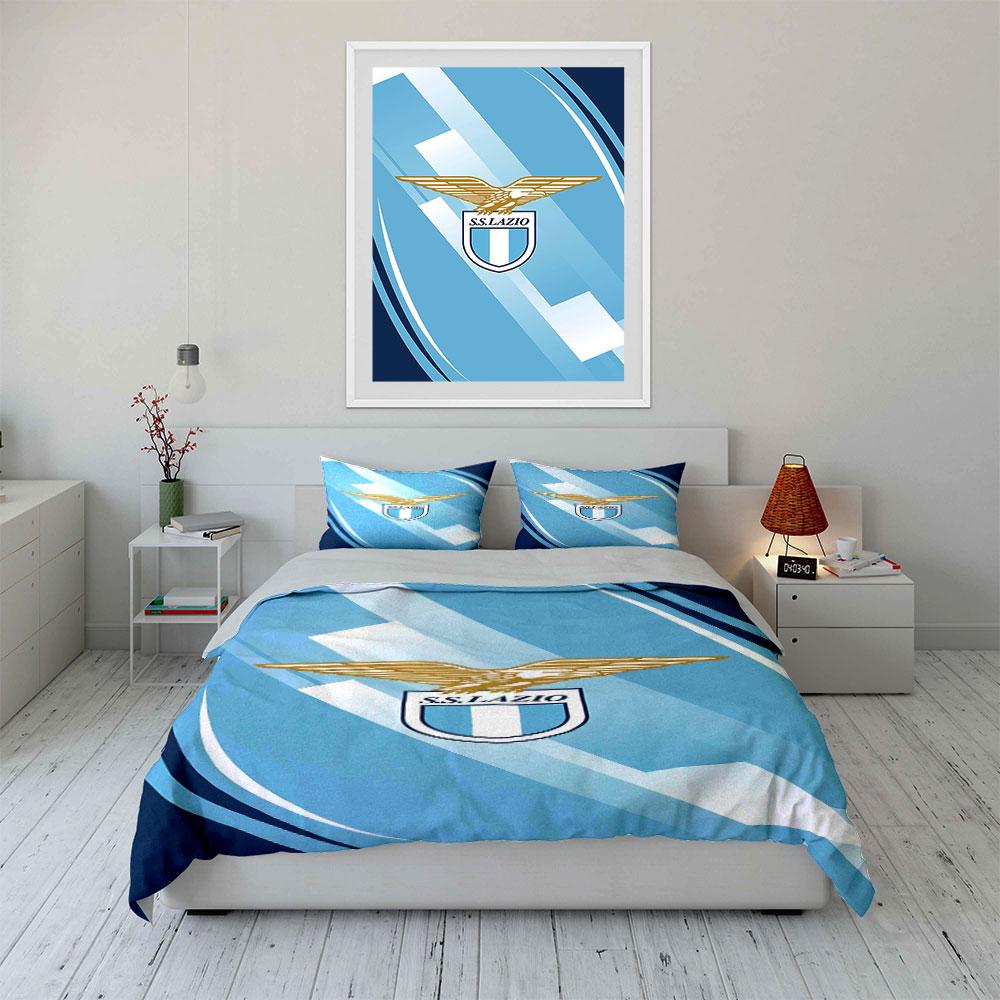 Aquila e logo SS Lazio. Set lenzuola Set copripiumino Copripiumini Federe(1 * Copripiumino 2 * Federe senza imbottitura per piumino)