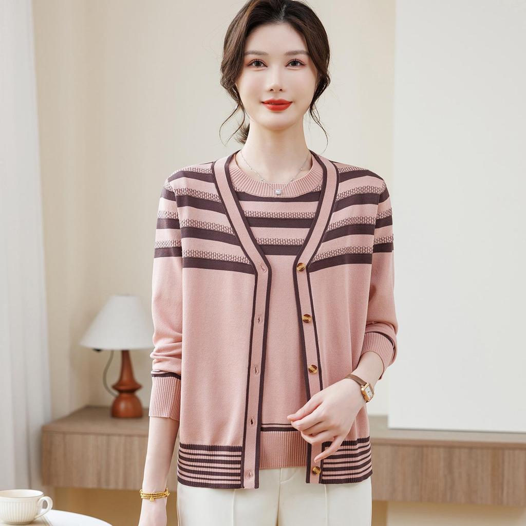 Mom's 2026 Stylish Knit Cardigan Set for Women Over 50