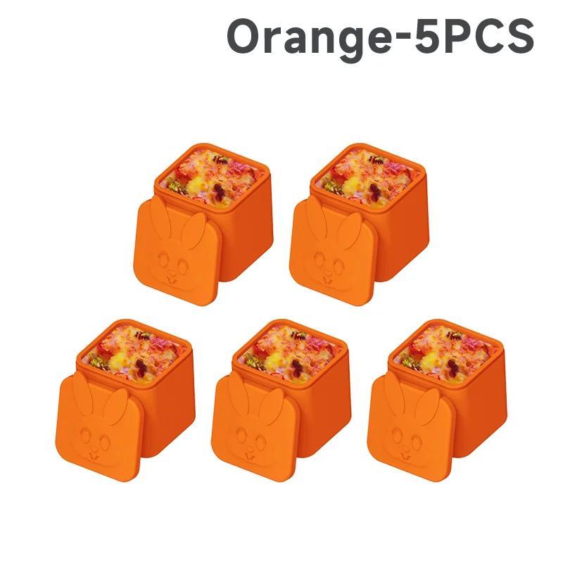 1-10 Stück Wiederverwendbare Snackbox mit Deckel Silikon Kinder Lunchbox Auslaufsichere Soßenbox Lebensmittelaufbewahrungsbox Lebensmitteldosierer