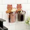 Home Bathroom Toothbrush Holder Wall Mount Suction Cup Toothpaste Storage Rack