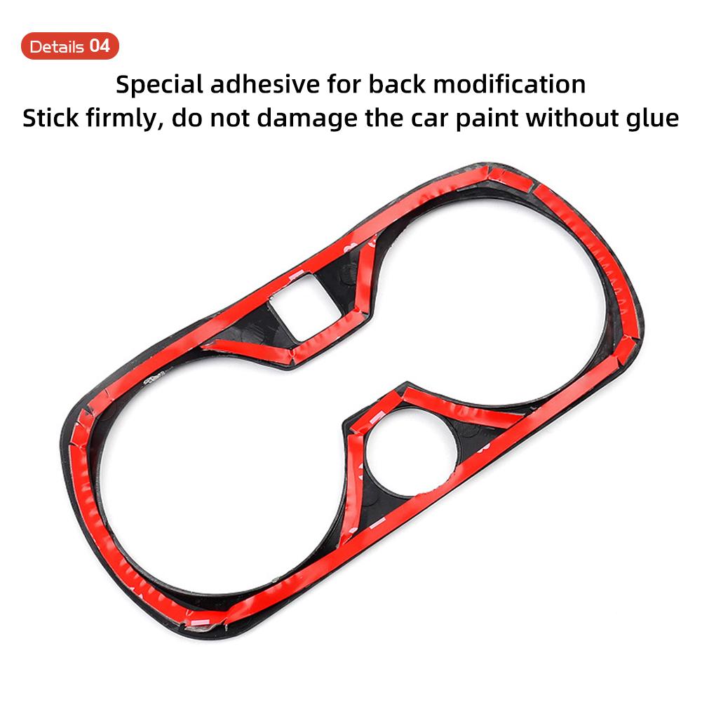 Car Gear Shift Water Cup Holder Panel Cover Sticker Auto Carbon Fiber For BMW 3 Series G20 G28 325li 2020-2024