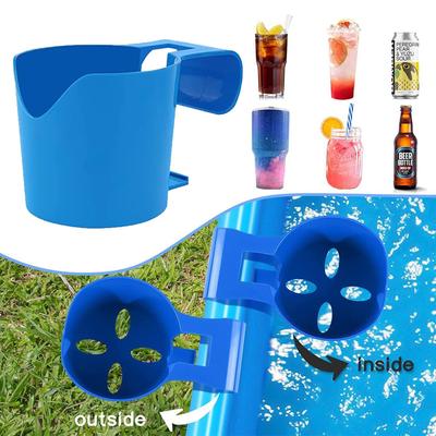 1pc Swimming Pool Cup Holder Blue Storage Rack Swimming Pool Beverage Beer Cup Holder Hand Soap Hanger