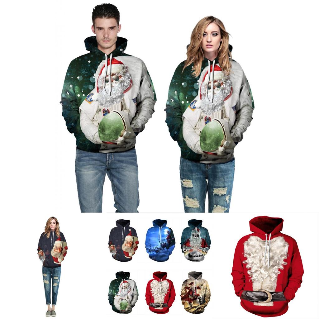 Premium Quality Ugly Xmas Christmas Sweater Santa Jacket Hoodie Pullover For All